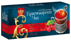 Черный чай с шиповником 25*1,7г Краснодарский чай