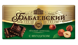 Čokoláda Babaevsky s celými lískovými oříšky 200g