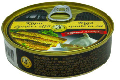 Uzené šproty s česnekem 112g Brivais Vilnis