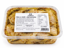 Filety sledě v oleji kořená 450g Fishfood