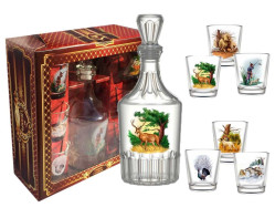 Sada 6 panáku+karafa Ochota Cezar