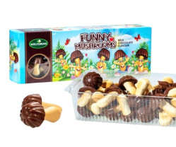 Jemné sušenky Houbičky s čokoládovou příchutí 170g Miltonas