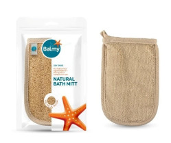 Přírodní lufová froté rukavice do koupele Balmy