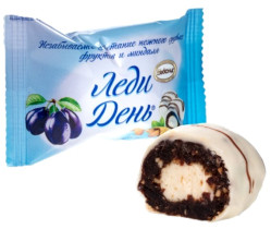 LADY DEN ŠVESTKA v bílé glazuře