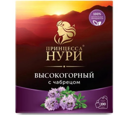 Černý čaj Vysokohorský s tymiánem 100×1,8g Princezna Nuri