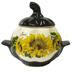 Keramický hrnec Slunečnice 0,75l