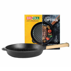 Litinová grilovací pánev 260mm H-4cm Brizoll