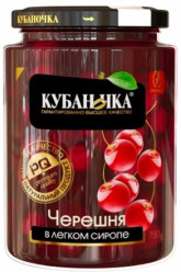 Třešně v lehkém sirupu 750 g Kubanočka