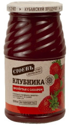 Jahody protláčené s cukrem 570g Stoev