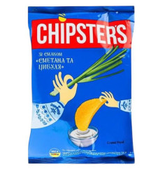Čipsy se smetanovou a cibulovou příchutí 120g CHIPSTERS