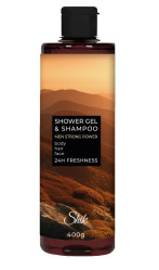 Sprchový gel a šampon Men Strong Power 400 ml Shik