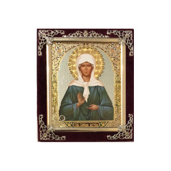 Ikona v sametu 10x12cm Matrona (červená)