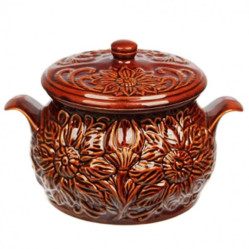 Keramický hrnec Květina 3L