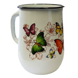 Smaltovaný džbán (kuvšin) 2,5L Motýl