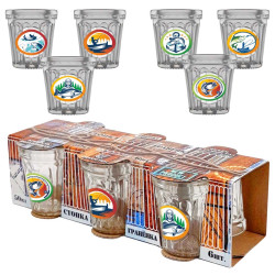 Sada 6 panáku 50ml Rybalka