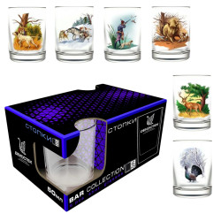 Sada 6 panáku na alkohol 50ml Zvířata