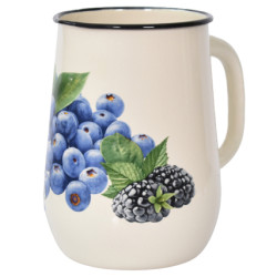 Smaltovaný džbán (kuvšin) Borůvky 2,5L