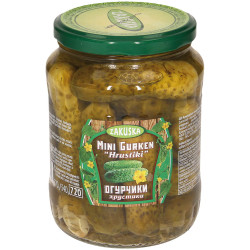 Nakládané okurky Hrustiki 340g Zakuska