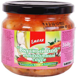 Фасоль в томатном соусе Емеля 360г
