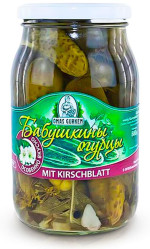 Okurky s višnovým listem 440g Babuškiny