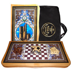 Šaški, nardy, šachy 3v1 