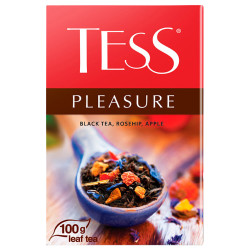 Sypaný černý caj Šípek a jablko 100g Tess Pleasure