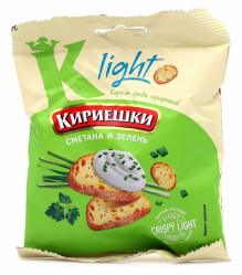 Suchariky Smetana a zelenina 33g Kiriešky Light