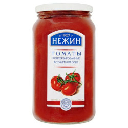 Rajčata v rajčatové šťávě 920g (čistá hmotnost 506g) Nižin
