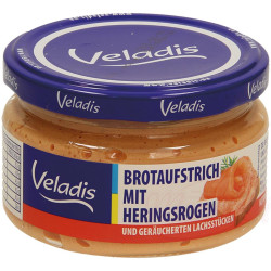 Sleďový kaviár s kousky uzeného lososa 160g Veladis