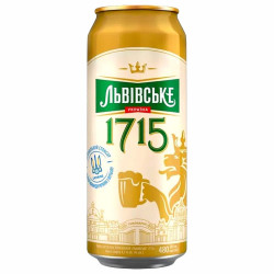 Pivo Svetlé 4,5% 0,48L Lvivske 1715