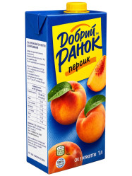Broskvová šťáva s dužinou 1L Dobré ráno