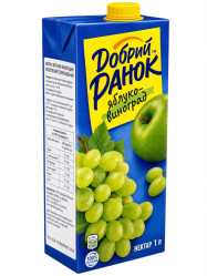 Jablečno-hroznový nektar s dužinou 1L Dobré ráno