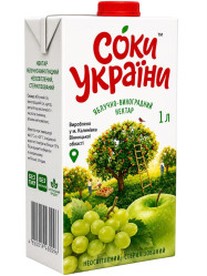 Jablečno-hroznový nektar 1L Soky Ukrajiny