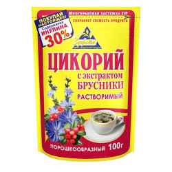 Cikorka s výtažkem z brusinek instantní 100g Zdorovje