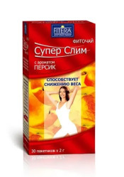 Fytočaj Green Slim s příchutí broskve 30×2g 60g Fitera