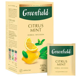 Čajový nápoj Citrus Mint 30g (20×1,5g) Greenfield