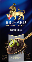 Černý čaj Lord Grey 50g (25x2g) Richard