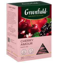 Černý čaj Cherry Amour 36g 20×1,8g Greenfield