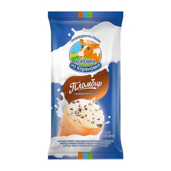 Zmrzlina v kornoutu s cokoládovými lupínky 80g KIK