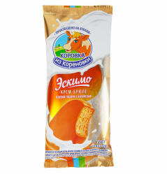Zmrzlina plombír creme brulée v bílé polevě s karamelem 70g KiK
