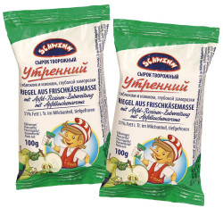 Sladký tvaroh s jablkem a rozinkami 100g Utro