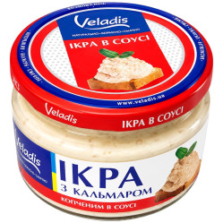 Sleďový kaviár s uzeným kalamárem v omáčce 160g Veladis