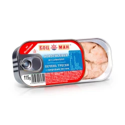 Tresčí játra s bobkovým listem 115g BOCMAN