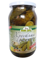 Křupavé okurky bez octa 870 g Nasha Dacha (čistá hmotnost: 420 g)