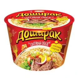 Instantní nudle s příchutí hovězího masa Sytý oběd 110g Doshirak