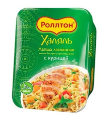 Laghmanské instantní nudle Halal s kuřecím masem 90g Rollton