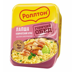 Nudle s příchutí kamčatského kraba 90g Rollton