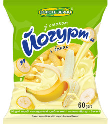 Kukuřičné křupky Jogurt + Banán 60 g Zolote Zerno