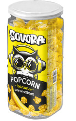 Popcorn s příchutí banánu 160g Sovora