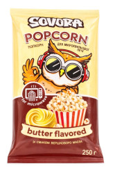 Popcorn s příchutí másla 100g Sovora